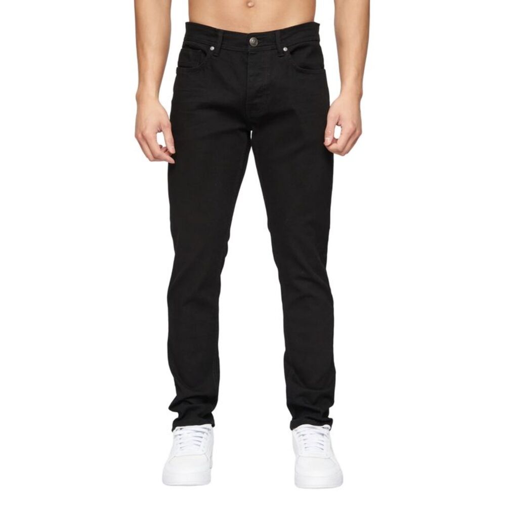 Crosshatch Mens Buraca Denim Slim Jeans / Black